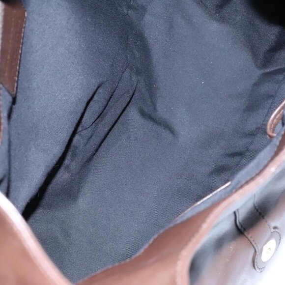 BVLGARI Chandra Shoulder Bag Leather Brown Gold Auth - Picture 4 of 16